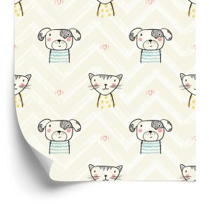 Papier Peint Pour Enfants - Chiens Et Chats – Image 2