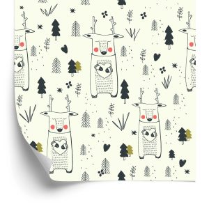 Papier Peint Pour Les Enfants - Cerf Dans La Forêt – Image 2