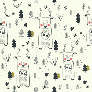 Papier Peint Pour Les Enfants - Cerf Dans La Forêt – Image 1