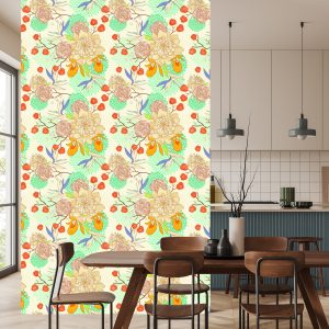 Papier Peint Fleurs Rétro – Image 4