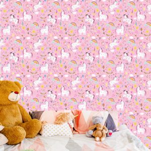 Papier Peint Pour Les Enfants - Licornes Colorées Magiques – Image 6