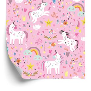 Papier Peint Pour Les Enfants - Licornes Colorées Magiques – Image 2