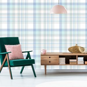 Papier Peint Chambre À Coucher Moderne À Carreaux Optiques – Image 6