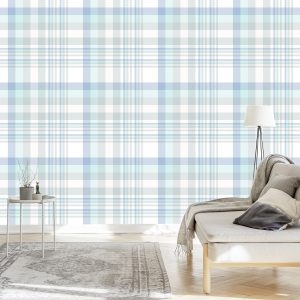 Papier Peint Chambre À Coucher Moderne À Carreaux Optiques – Image 3