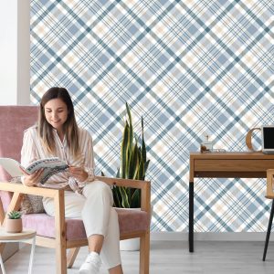 Papier Peint Treillis Optique 3D Pour Salon, Bureau – Image 7