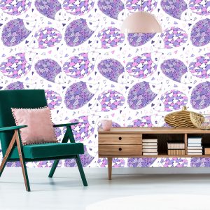 Papier Peint Pour Les Enfants Animaux De La Forêt Colorée Du Coeur – Image 6