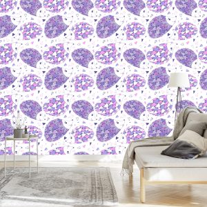 Papier Peint Pour Les Enfants Animaux De La Forêt Colorée Du Coeur – Image 3