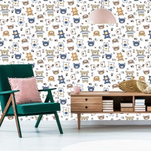 Papier Peint Ours Animaux Colorés – Image 6