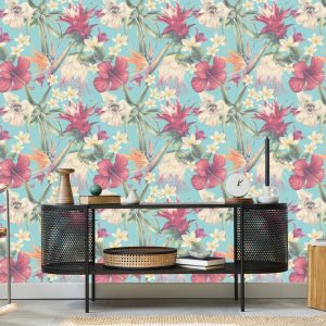 Papier Peint Plantes Tropicales Aux Pastels – Image 5