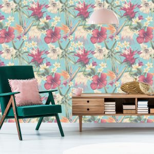 Papier Peint Plantes Tropicales Aux Pastels – Image 6