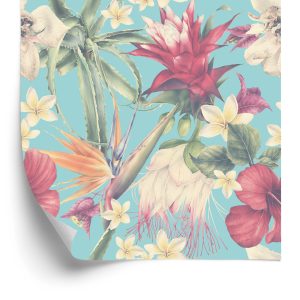 Papier Peint Plantes Tropicales Aux Pastels – Image 2