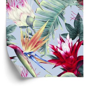 Papier Peint Fleurs Aquarelles Tropicales – Image 2