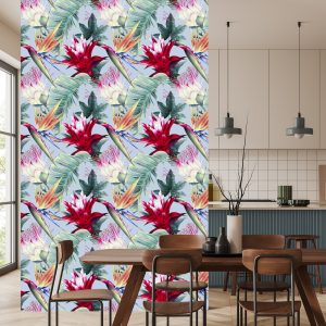 Papier Peint Fleurs Aquarelles Tropicales – Image 4