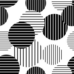 Papier Peint Grands Pois Rayés Noirs Et Blancs – Image 1