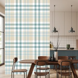 Papier Peint Plaid Géométrique Chambre Salon – Image 4
