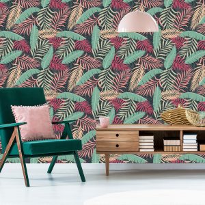 Papier Peint Feuilles Exotiques Colorées – Image 6