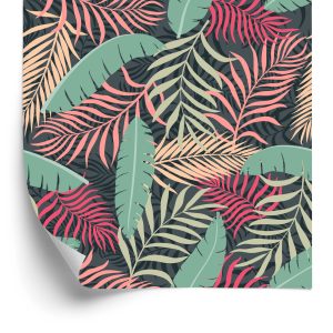 Papier Peint Feuilles Exotiques Colorées – Image 2