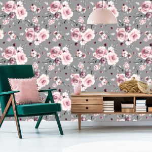 Papier Peint Fleurs À La Mode Roses – Image 6