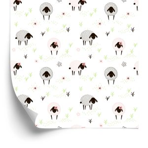 Papier Peint Moutons Dans Le Pré – Image 2