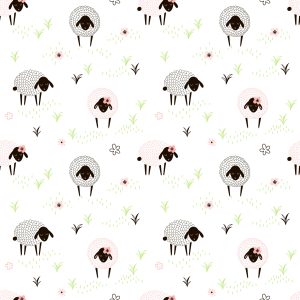 Papier Peint Moutons Dans Le Pré – Image 1