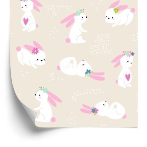 Papier Peint Lapins Coeurs – Image 2