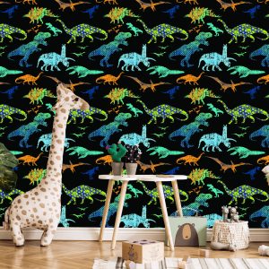 Papier Peint Dinosaures Colorés Pour Garçons – Image 5