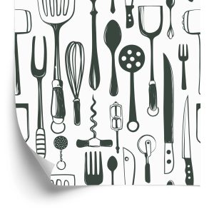 Papier Peint Pour La Cuisine-Ustensiles De Cuisine – Image 2