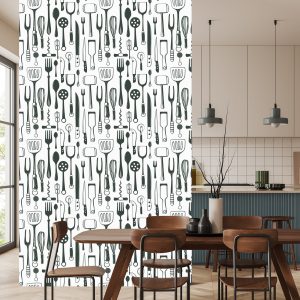 Papier Peint Pour La Cuisine-Ustensiles De Cuisine – Image 4