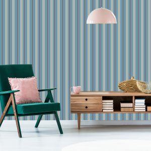 Papier Peint Avec Des Rayures Verticales Classiques Pour Le Bureau Du Salon – Image 6