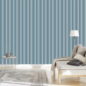 Papier Peint Avec Des Rayures Verticales Classiques Pour Le Bureau Du Salon – Image 3