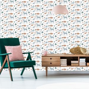 Papier Peint Pour Les Enfants - Animaux De La Forêt – Image 6