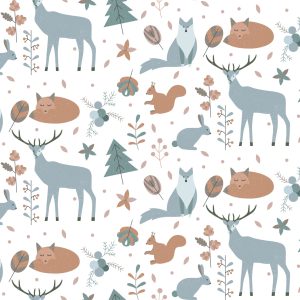 Papier Peint Pour Les Enfants - Animaux De La Forêt – Image 1