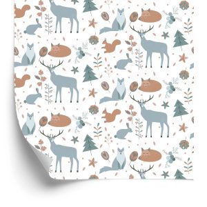 Papier Peint Pour Les Enfants - Animaux De La Forêt – Image 2