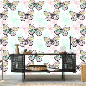 Papier Peint Mur Pour Chambre D'enfant Papillons Colorés – Image 5
