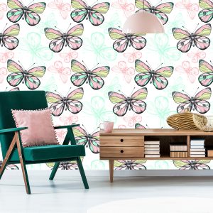 Papier Peint Mur Pour Chambre D'enfant Papillons Colorés – Image 6