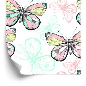 Papier Peint Mur Pour Chambre D'enfant Papillons Colorés – Image 2