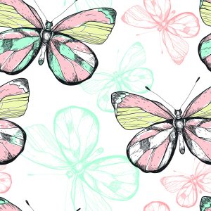 Papier Peint Mur Pour Chambre D'enfant Papillons Colorés – Image 1