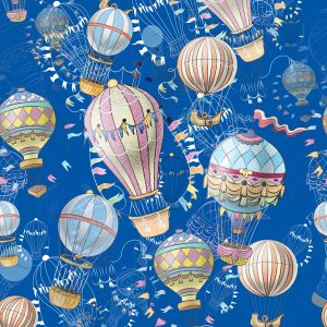Papier Peint Ballons Avec Un Fond Bleu – Image 1
