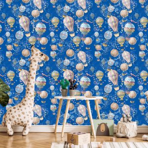 Papier Peint Ballons Avec Un Fond Bleu – Image 5