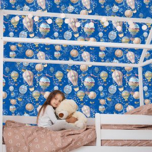 Papier Peint Ballons Avec Un Fond Bleu – Image 7