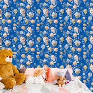 Papier Peint Ballons Avec Un Fond Bleu – Image 6