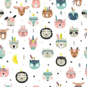 Papier Peint Pour Fille, Animaux, Chiens, Étoiles – Image 1