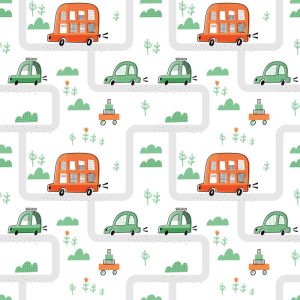 Papier Peint Pour Les Enfants, Des Voitures De Style Scandinave – Image 1