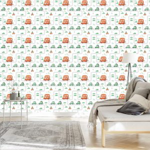 Papier Peint Pour Les Enfants, Des Voitures De Style Scandinave – Image 3