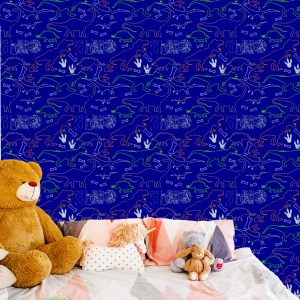 Papier Peint Pour Les Enfants Dinosaures Animaux Colorés – Image 6