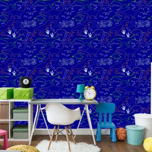 Papier Peint Pour Les Enfants Dinosaures Animaux Colorés – Image 4