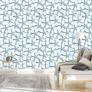 Papier Peint Fleurs De Nature Optique 3D Pour Le Salon – Image 3