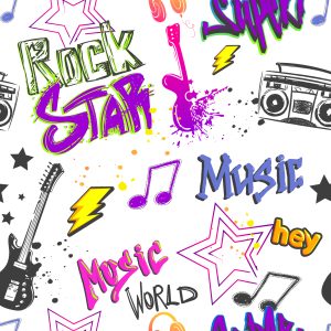 Papier Peint Graffitis Musicaux – Image 1