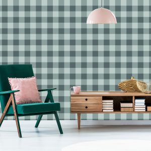 Papier Peint Check À La Mode Dans Les Tons De Gris – Image 6