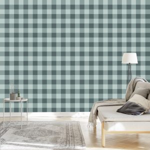 Papier Peint Check À La Mode Dans Les Tons De Gris – Image 3